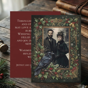 Gothic Black Raven Foto Weihnachten