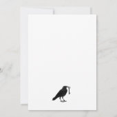 Gothic Black Raven Halloween-Party Einladung (Rückseite)