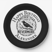 Gothic Black Raven Nevermore Geburtstag Pappteller (Vorderseite)