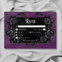 Gothic Black Raven & Roses Lila Dinner