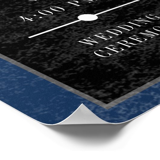 Gothic Black Ravens & Blue Order of Events Poster (Ecke)