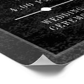 Gothic Black Ravens Order of Events Wedding Poster (Ecke)