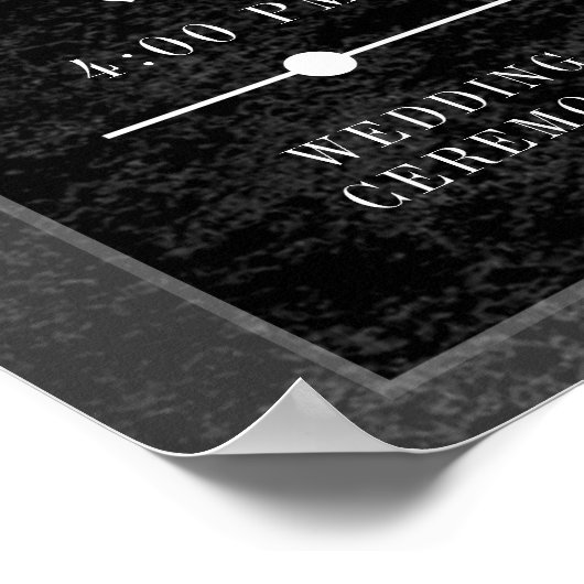 Gothic Black Ravens Order of Events Wedding Poster (Ecke)