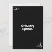 Gothic Black Rock Metal Wedding Personalisierte Na Einladung (Rückseite)