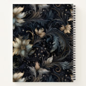 Gothic Black Romantic Skeleton Bride Groom Notizblock (Rückseite)