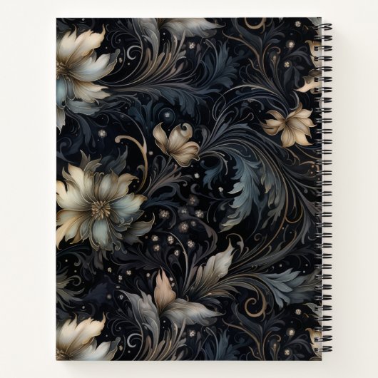 Gothic Black Romantic Skeleton Bride Groom Notizblock (Rückseite)