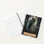 Gothic Black Romantic Skeleton Bride Groom Notizblock (Innenseite)