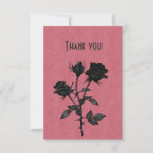 Gothic Black Rose auf Rose Rot Danke (Vorderseite)