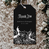 Gothic Black Rose Bat Spiderweb Wedding Geschenkanhänger