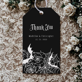 Gothic Black Rose Bat Spiderweb Wedding Geschenkanhänger