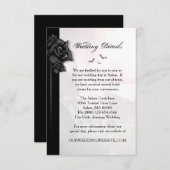 Gothic Black Rose Bats Matching Wedding Details Einladung (Vorne/Hinten)