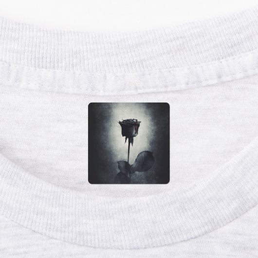 Gothic Black Rose Blood Drop Etiketten (Befestigt)