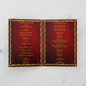 Gothic Black Rose Blood Red Wedding Program Card Karte (Innenseite)