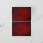 Gothic Black Rose Blood Red Wedding Table Place Karte (Innenseite)