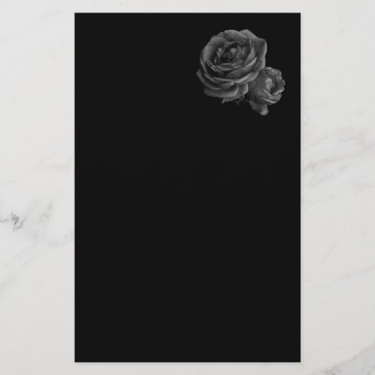 Gothic Black Rose Briefpapier (Vorderseite)