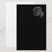 Gothic Black Rose Briefpapier (Vorne/Hinten)