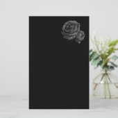 Gothic Black Rose Briefpapier (Stehend Vorderseite)