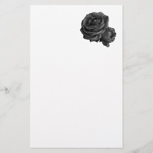 Gothic Black Rose Briefpapier (Vorderseite)