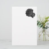 Gothic Black Rose Briefpapier (Stehend Vorderseite)