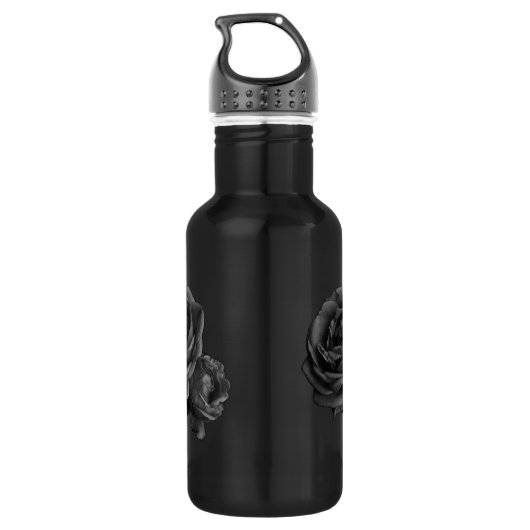 Gothic Black Rose Edelstahlflasche (Rückseite)