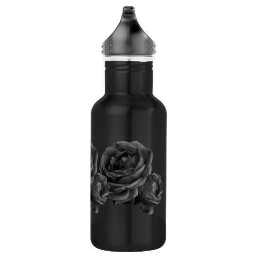 Gothic Black Rose Edelstahlflasche (Rechts)