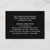 Gothic Black Rose Fledermäuse Empfang Cards 3.5 x Begleitkarte (Rückseite)