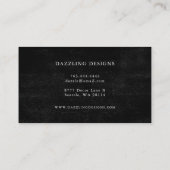 Gothic Black Rose Floral Visitenkarte (Rückseite)