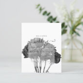 Gothic Black Rose Goth Wedding Einladung (Stehend Vorderseite)