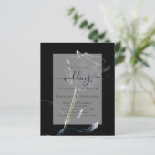 Gothic Black Rose Goth Wedding Einladung (Stehend Vorderseite)