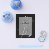 Gothic Black Rose Goth Wedding Einladung Flyer (Einzeln)