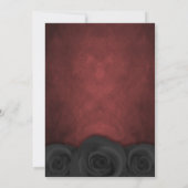 Gothic Black Rose Halloween Hochzeitseinladungen Einladung (Rückseite)