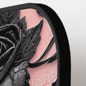 Gothic Black Rose Pickleball Schläger (Linke Seite)