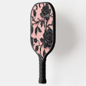 Gothic Black Rose Pickleball Schläger (Links)
