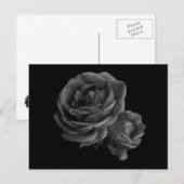 Gothic Black Rose Postkarte (Vorne/Hinten)