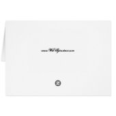 Gothic Black Rose Scrolls Karte (Rückseite Horizontal)