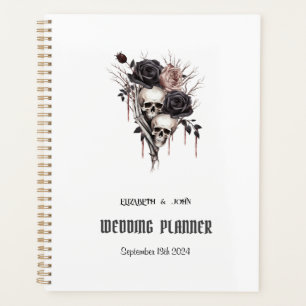 Gothic Black Rose Skulls Planer