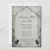 Gothic Black Rose Trellis Hochzeitstag Einladung (Vorderseite)