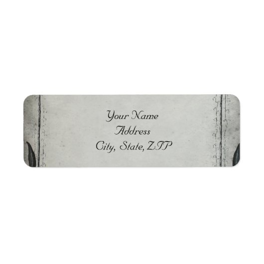 Gothic Black Rose Trellis Rücksendeadresse (Vorne)