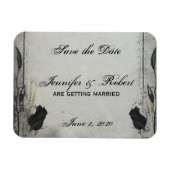 Gothic Black Rose Trellis Save the Date Magnet (Horizontal)
