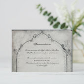 Gothic Black Rose Trellis Wedding Insert (Stehend Vorderseite)