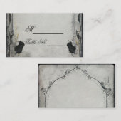 Gothic Black Rose Trellis Wedding Platzkarte (Vorne/Hinten)