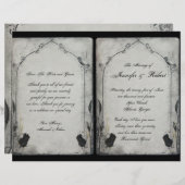 Gothic Black Rose Trellis Wedding Program (Vorne/Hinten)