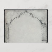 Gothic Black Rose Trellis Wedding Tischnummer (Rückseite)