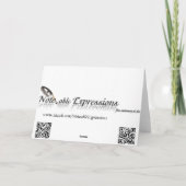 Gothic Black Rose Trellis Wedding Vielen Dank Dankeskarte (Rückseite)