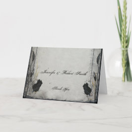 Gothic Black Rose Trellis Wedding Vielen Dank Dankeskarte