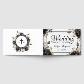 Gothic Black Rose Vintag Goth Wedding Guest Gästebuch (Voll)