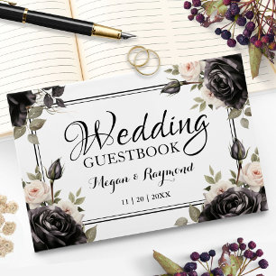 Gothic Black Rose Vintag Goth Wedding Guest Gästebuch