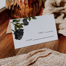 Gothic Black Rose Vintage Wedding Tischnummer Platzkarte