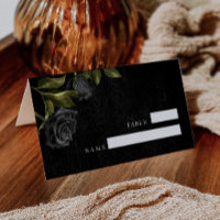 Gothic Black Rose Wedding Tischnummer