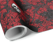 Gothic Black Roses und Totenköpfe Geschenkpapier (Rolleneckpunkt)